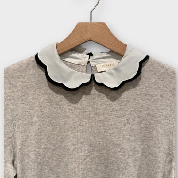 Ted Baker London Lheo Scallop Detail Layered Sweater Size 3 - Picture 3 of 7